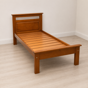 Cama de Una Plaza Modelo Recta con Hueco en Madera A Medida Personalizada