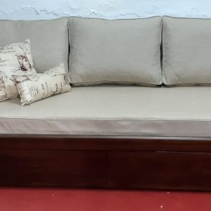 Sofá Cama con Cajones en Madera A Medida