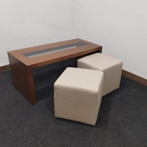 Mesa Ratona De Living de 1.10x0.50 con 2 Puff A Medida Personalizada