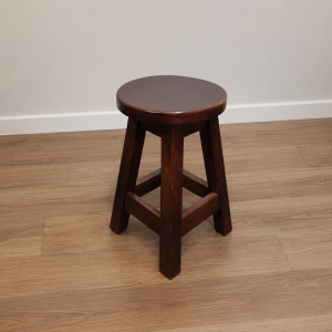 Taburete Recto Bajo en Madera A Medida Personalizado