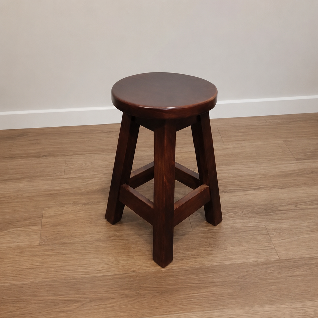 Taburete Recto Bajo en Madera A Medida Personalizado