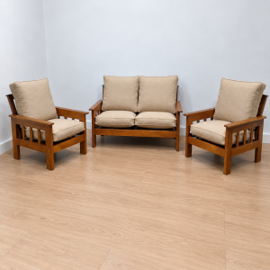 Juego de Living Sillones en Madera 2+1+1 A Medida Personalizado