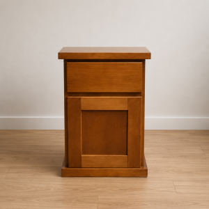 Mesa de Luz en Madera 1 Cajon y 1 Puerta con Estante A Medida Personalizada