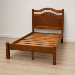 Cama de Plaza y Media en Madera Doble Onda A Medida Personalizada