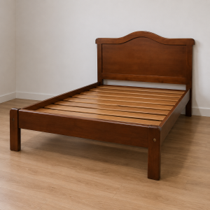 Cama de 2 Plazas en Madera Respaldo Onda a Medida Personalizada