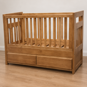 Cuna de Madera con 2 Cajones A Medida Personalizada