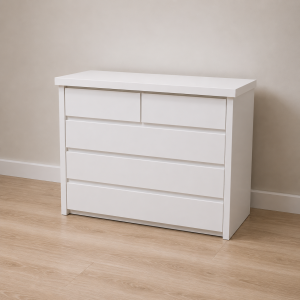 Cómoda en Madera Laqueada en Blanco a Medida Personalizada