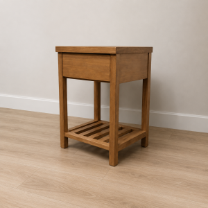 Mesa de Luz con 1 Cajon y Estante Rejilla a Medida Personalizada