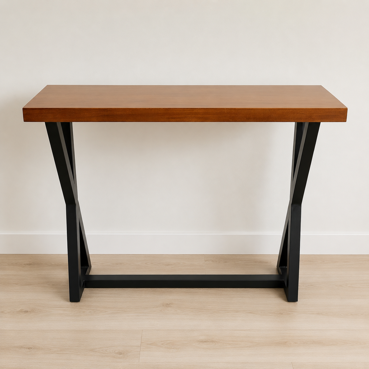 Recibidor Mesa de Arrime en Hierro y Madera Modelo X a Medida Personalizado - Imagen 2
