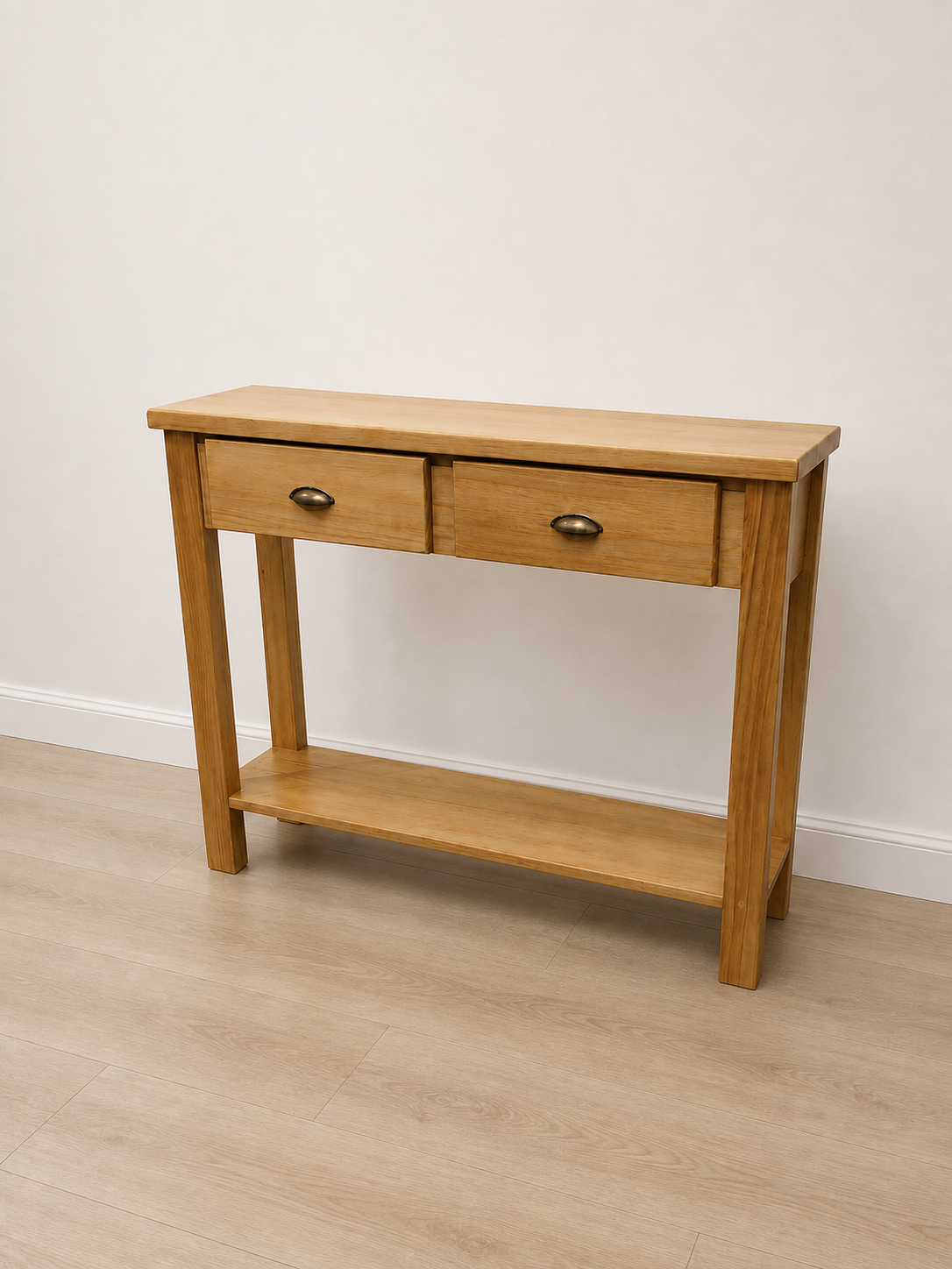 Recibidor, Dressoire, Mesa de Arrime en Pino Elliotis Clear con 2 Cajones Personalizado a Medida - Imagen 3