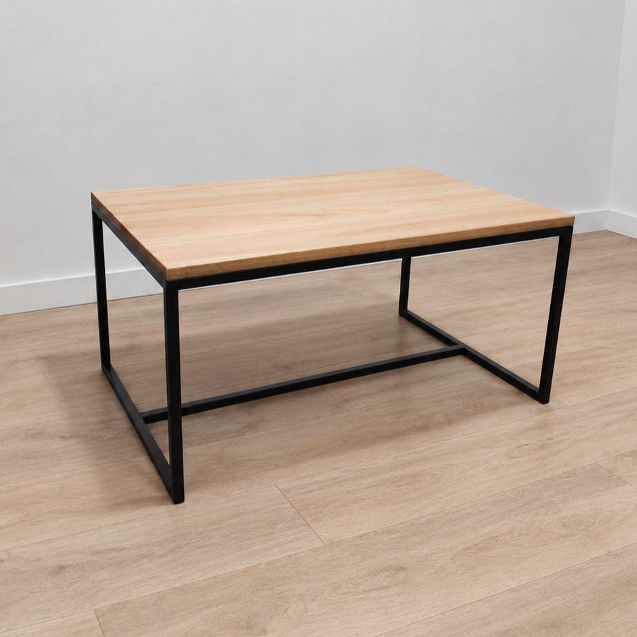 Mesa de Living Recta en Hierro y Madera a Medida Personalizada - Imagen 2