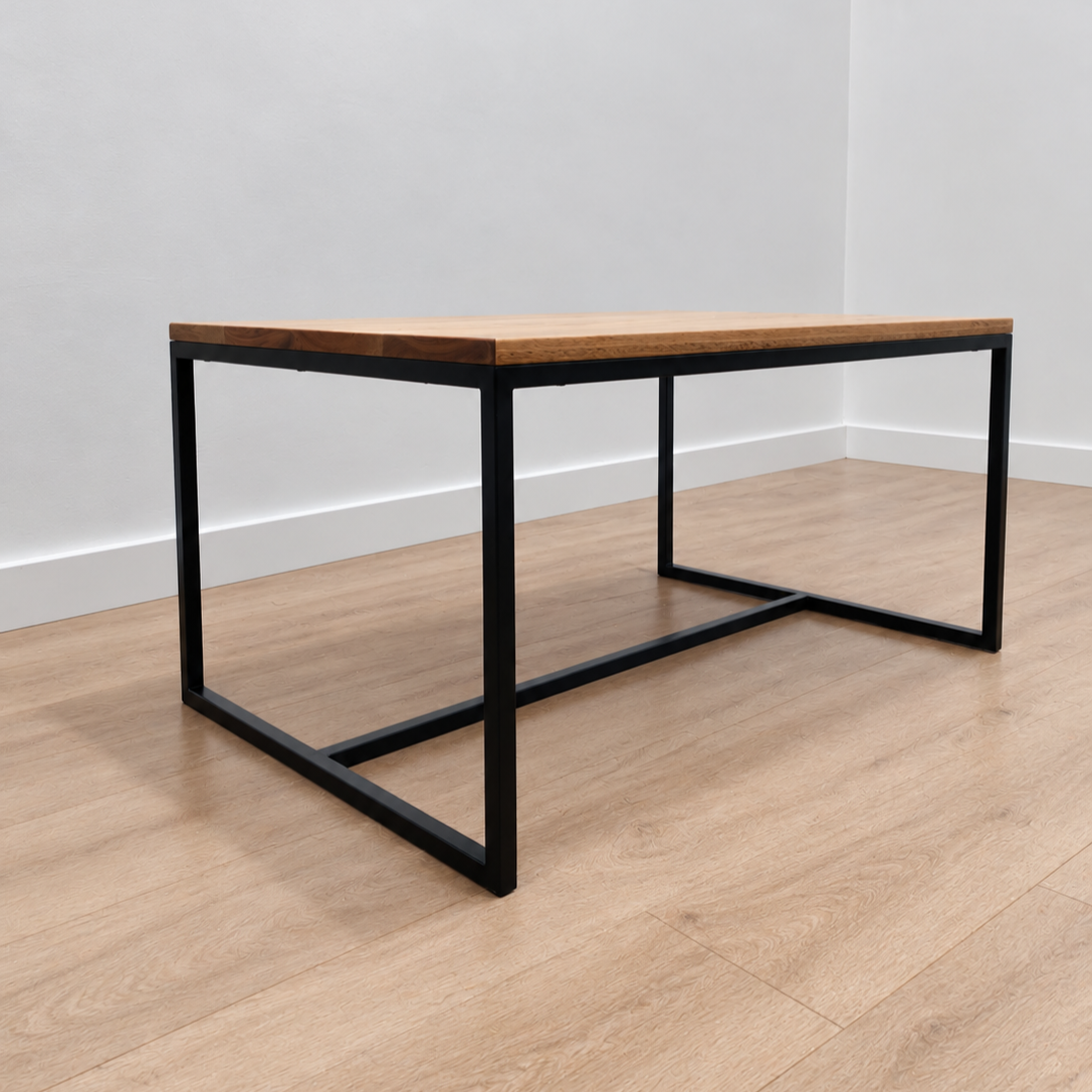 Mesa de Living Recta en Hierro y Madera a Medida Personalizada - Imagen 4